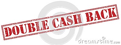 Double cash back red stamp Stock Photo