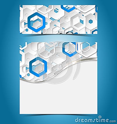 Double color abstract paper template Stock Photo