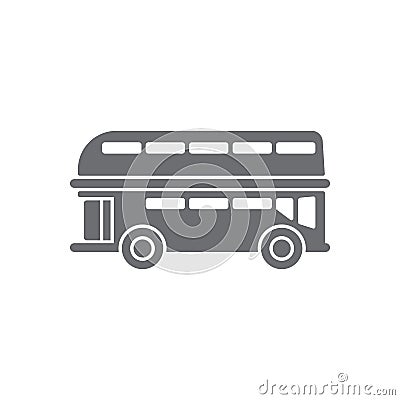 Double-decker icon. Simple element illustration. Double-decker symbol design from Transport collection set. Can be used for web an Cartoon Illustration