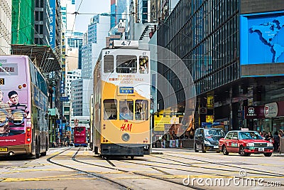 Double-decker trams. Trams also a major tourist attraction Editorial Stock Photo