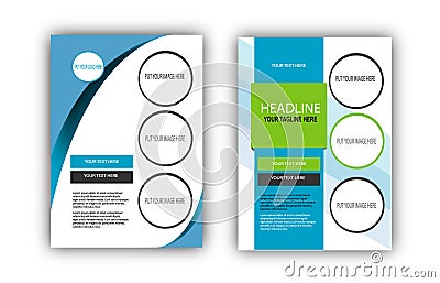 Double design of business flyer Vector Illustration