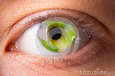 Double exposure of an eye Stock Photo