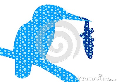 Double exposure kingfisher shadow on a branch with fish in its b Vector Illustration