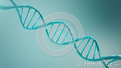 Double helical structure of DNA, DNA molecule, RNA. The concept of biochemistry, biotechnology. Genome change, 3D Cartoon Illustration