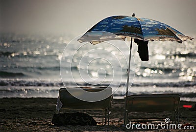 Double lounge chair Stock Photo