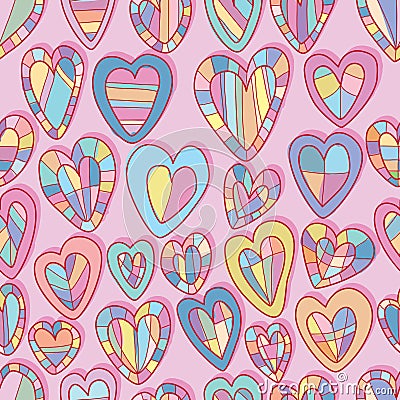 Double love seamless pattern Vector Illustration