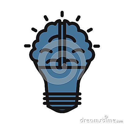 Double minded, wavering in mind line isolated vector icon can be easily modified and edit Stock Photo