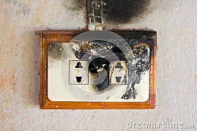 Double Plug Socket. Stock Photo