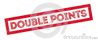 Double Points rubber stamp Stock Photo