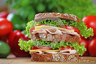 Double sandwich Stock Photo