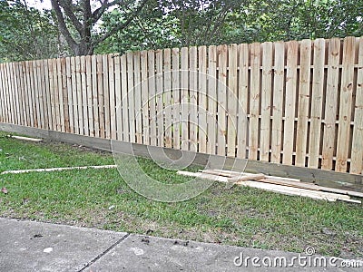 Double Side yard fences to protect your property Stock Photo