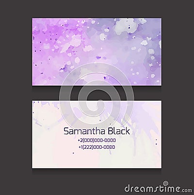 Double sided business card template Vector Illustration