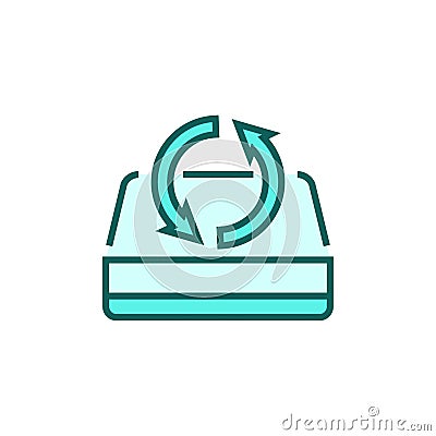 Double-sided mattress icon. Health sleep vector illustration. Vector Illustration