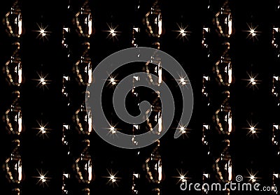 DOUBLE STAR BURST DUPLICATION WITH LIGHT ELEMENTS Stock Photo