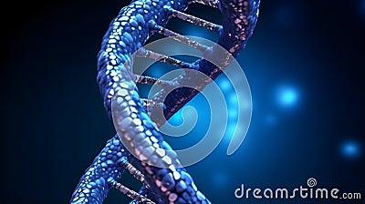 Double stranded DNA and bokeh background . Created by generative AI Stock Photo