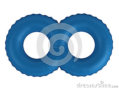 Double swimming ring Stock Photo
