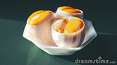 Double-yolk eggs cover Stock Photo