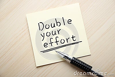 Double Your Effort Stock Photo