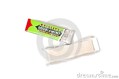 Doublemint chewing gum made by Wrigley Editorial Stock Photo