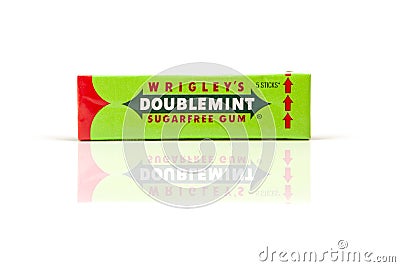 Doublemint chewing gum made by Wrigley Editorial Stock Photo