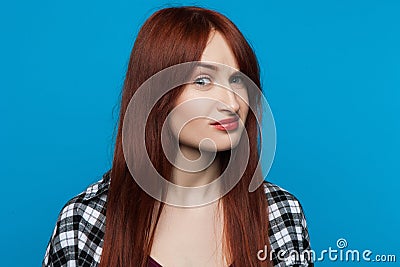 Doubtful looking girl. Silent question Stock Photo