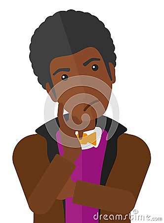 Doubtful young man Vector Illustration