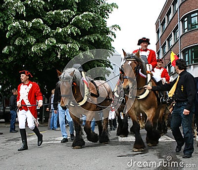 Doudou Parade in Mons, Belgium Editorial Stock Photo