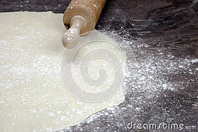 Dough for biscuits Stock Photo