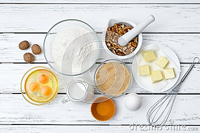 Dough recipe ingredients Stock Photo