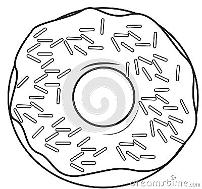 Doughnut coloring page Stock Photo