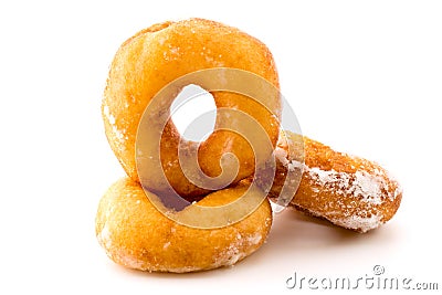 Doughnuts with icing sugar Stock Photo