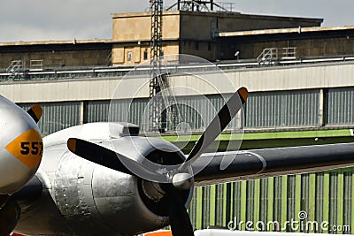 douglas C-54 Skymaster candy Bomber airlift Berlin Tempelhof Editorial Stock Photo