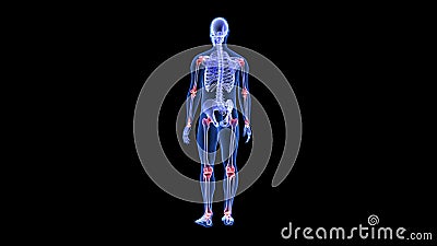 Douleur commune Le balayage humain bleu du corps 3D d'anatomie rendent - la boucle sans couture tournante illustration libre de droits Douleur commune Le balayage humain bleu du corps 3D d'anatomie rendent - la boucle sans couture tournante illustration libre de droits