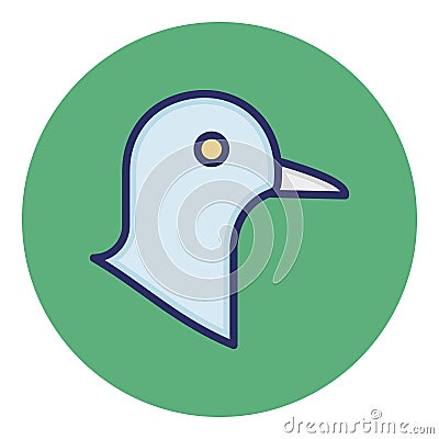 Dove Isolated Vector Icon which can be easily modified or edited as you want Vector Illustration