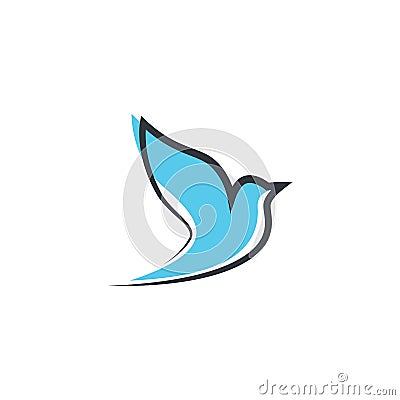 Dove logo template vector icon Vector Illustration