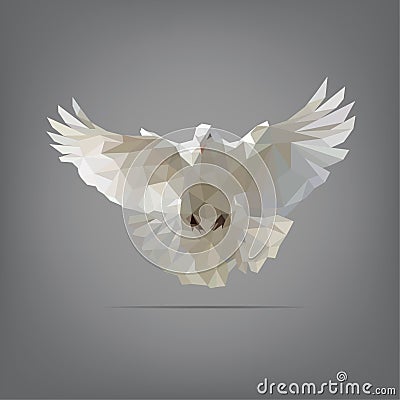 Dove in origami style. vector illustration Vector Illustration