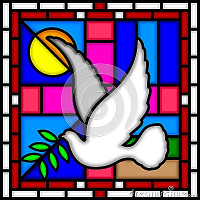 Dove of Peace Cartoon Illustration