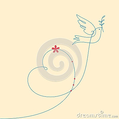 Dove of peace Vector Illustration