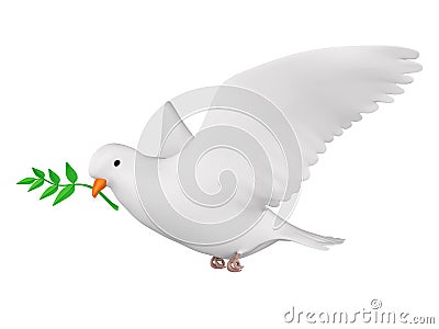 Dove of Peace Isolated Stock Photo