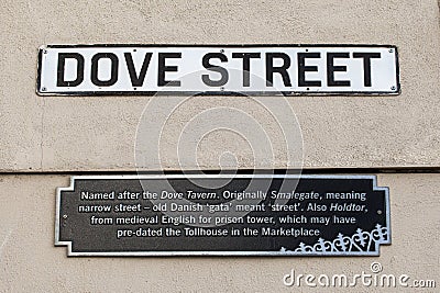 Dove Street in Norwich Editorial Stock Photo