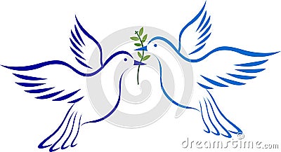 Doves Vector Illustration