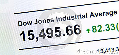 Dow Jones stock market index Editorial Stock Photo