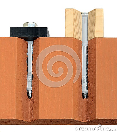 Dowels in use Stock Photo