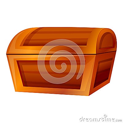 Dower chest icon, cartoon style Vector Illustration