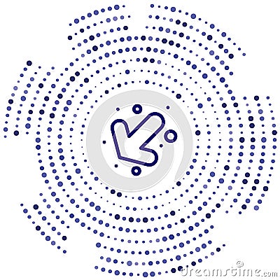 down left arrow vector icon. down left arrow editable stroke. down left arrow linear symbol for use on web and mobile apps, logo, Vector Illustration