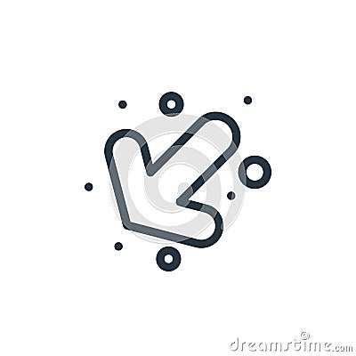 down left arrow vector icon. down left arrow editable stroke. down left arrow linear symbol for use on web and mobile apps, logo, Vector Illustration