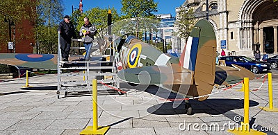 Down Spitfire plane Editorial Stock Photo