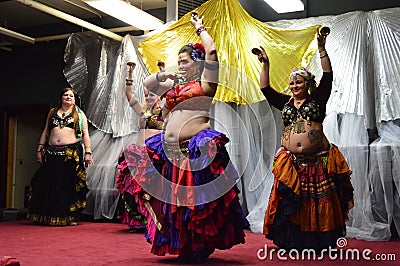 Down to Earth Belly Dancers Editorial Stock Photo