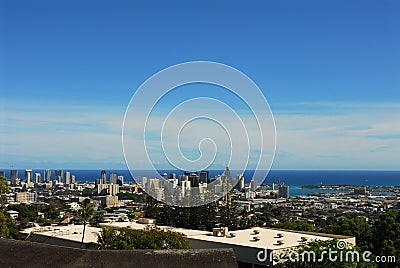 Down Town Honolulu Stock Photo