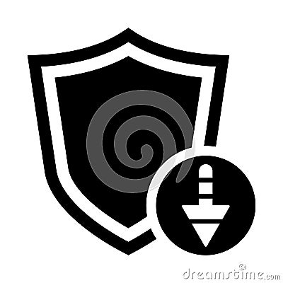 Downgrade Security Icon Vector Illustration